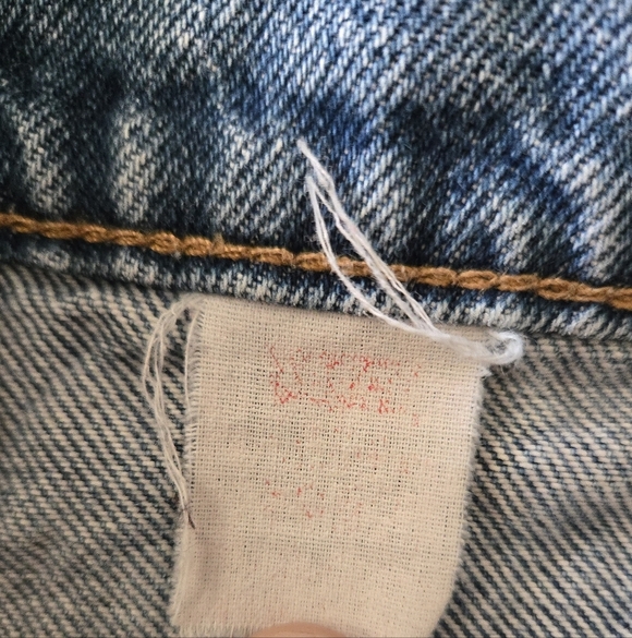 Vintage Levis 505 Orange Tab Jeans Regular Straight Light Wash Mens 40x32 - Picture 4 of 7